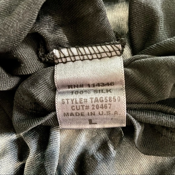 Yank - Black Printed Silk Camisole - Size L - Picture 4 of 4